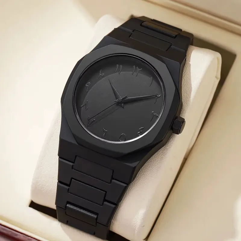 Aura Watch by NOIR – All-Black (Arabic / Roman Dial)