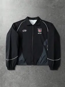 Men's Vintage Sport Jacket, Casual Athletic Jacket, Colorblock, Lightweight Fabric, Urban Retro Streetwear, Casual Daily Wear, Street Style Clothing