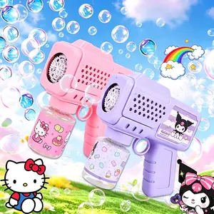Popular SR electric bubble machine with multiple outlets for automatic bubble blowing. Portable handheld bubble gun for kids, ideal for outdoor play. Comes with bubble solution, cute design, great daily toy and lovely gift for children.
