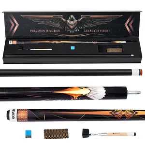 【FathersDayGift】VEVOR Pool Cue, 1 Piece Pool Stick, 58 inch & 19 oz Canadian Maple Wood Billiard Pools Cue Stick with Multi-Layer Tip & ABS Connection Ring, Cues Sticks for Professional Pool Table, Bar, Home, Office