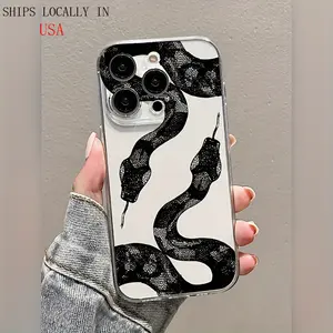 Snakes Graphic Printed Phone Case For IPhone 15 14 13 12 11 X XR XS 8 7 Mini Plus Pro Max SE, Gift For Easter Day, Christmas Halloween Deco/Gift For Girlfriend, Boyfriend, Friend Or Yourself Screen Protector Cover Protection Protective Wireless Aesthetic