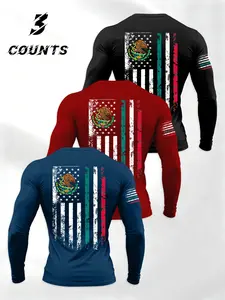 Men's Long Sleeve Workout Set, Elastic Gym Clothes, Sporty Fitted Design, Athletic Style Activewear, All-Season Wear, Trendy Streetwear Essentials, Sports Clothing Set, Athletic Fashion Activewear