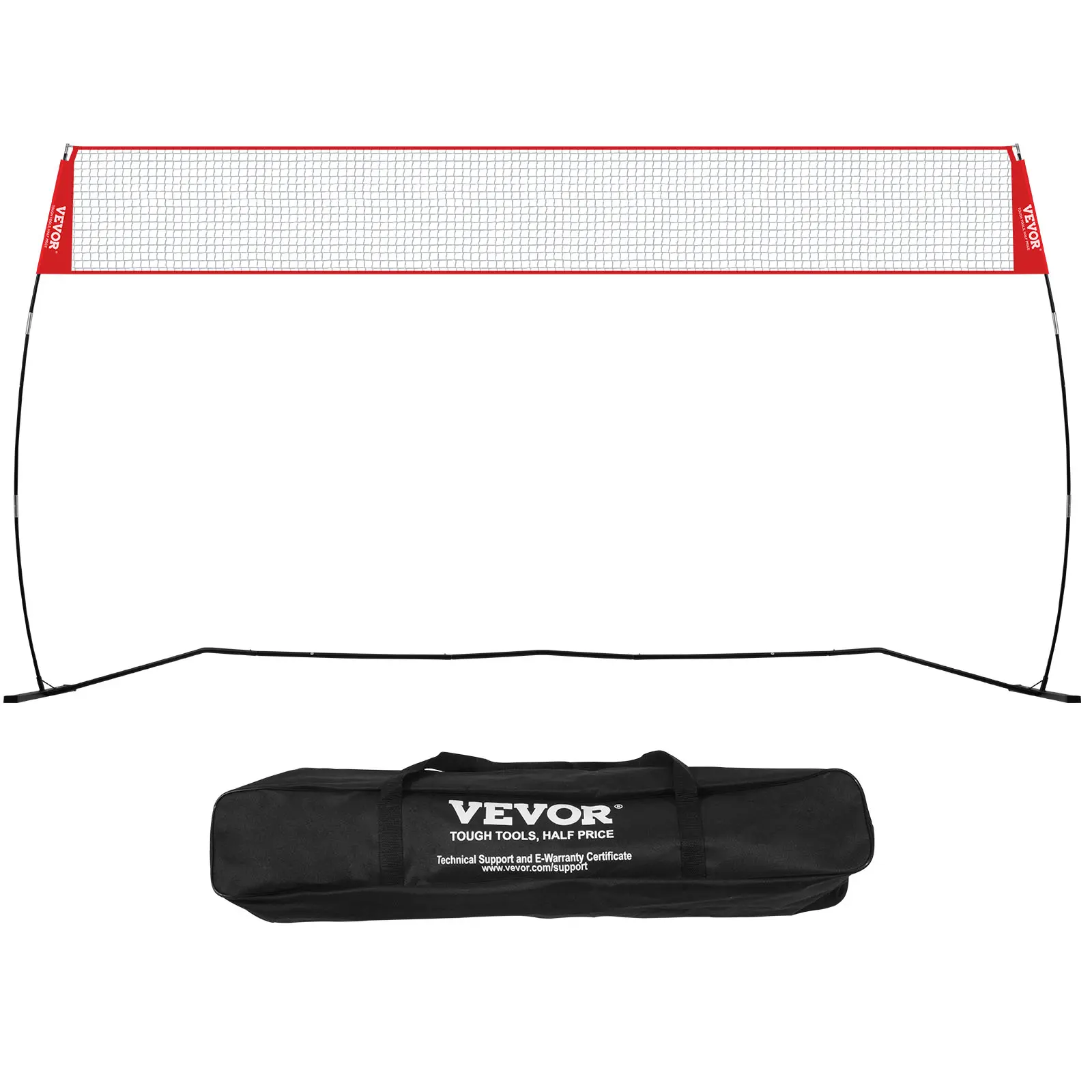 VEVOR Volleyball Training Net, 14 ft Portable System with Adjustable Height and Stable Steel Base, 420D Oxford Cloth Net, Freestanding Outdoor Equipment for Unisex Players of All Skill Levels, Park