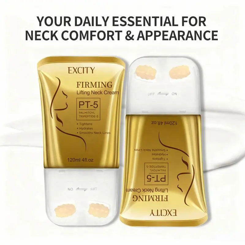 Excity Anti-Wrinkle Neck Treatment Cream PT-5 120ml Tightening Visibly Reduces Lines Tightens Skin Intensive Collagen Repair Youthful-Looking Neck Care Body Care Moisturizer