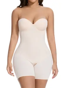 Slimers Strapless Tummy Control Bodysuit Shorts | Built-In Bra & Seamless Design  Wedding-Ready, Everyday Confidence! No-Slip Fit for Dresses & Beyond