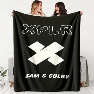 Sam & Colby Adventure Theme Blanket, Polyester Fabric, Perfect for Sofa Rest and Fan Atmosphere Decor, Trendy Gift