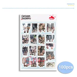 8 Sheets Creative High-Quality Kpop Boy Group Stickers Waterproof Decals Hand Account Decoration Supplies