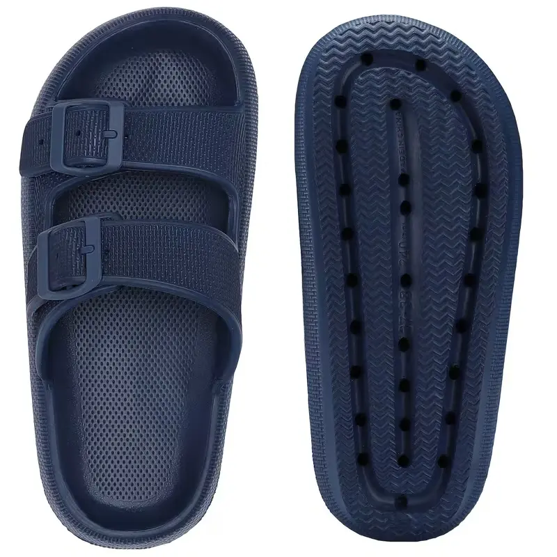 Comfortable Thick-Soled Pillow Recovery Sandals for Men & Women, Adjustable Double Buckle Waterproof EVA Cloud Slides for Men & Women