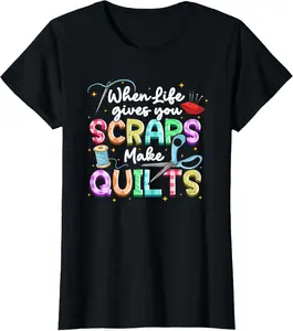 100% Cotton Womens Quilts Quilting Supplies Crochet Needle Quilters Quilting T-Shirt