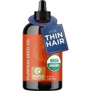 Maple Holistics USDA Organic Pumpkin Seed Oil for Hair, Skin and More Haircare Moisturizer Blend Comfort Hydrating Moisturizing Pure Moisture Hydrate