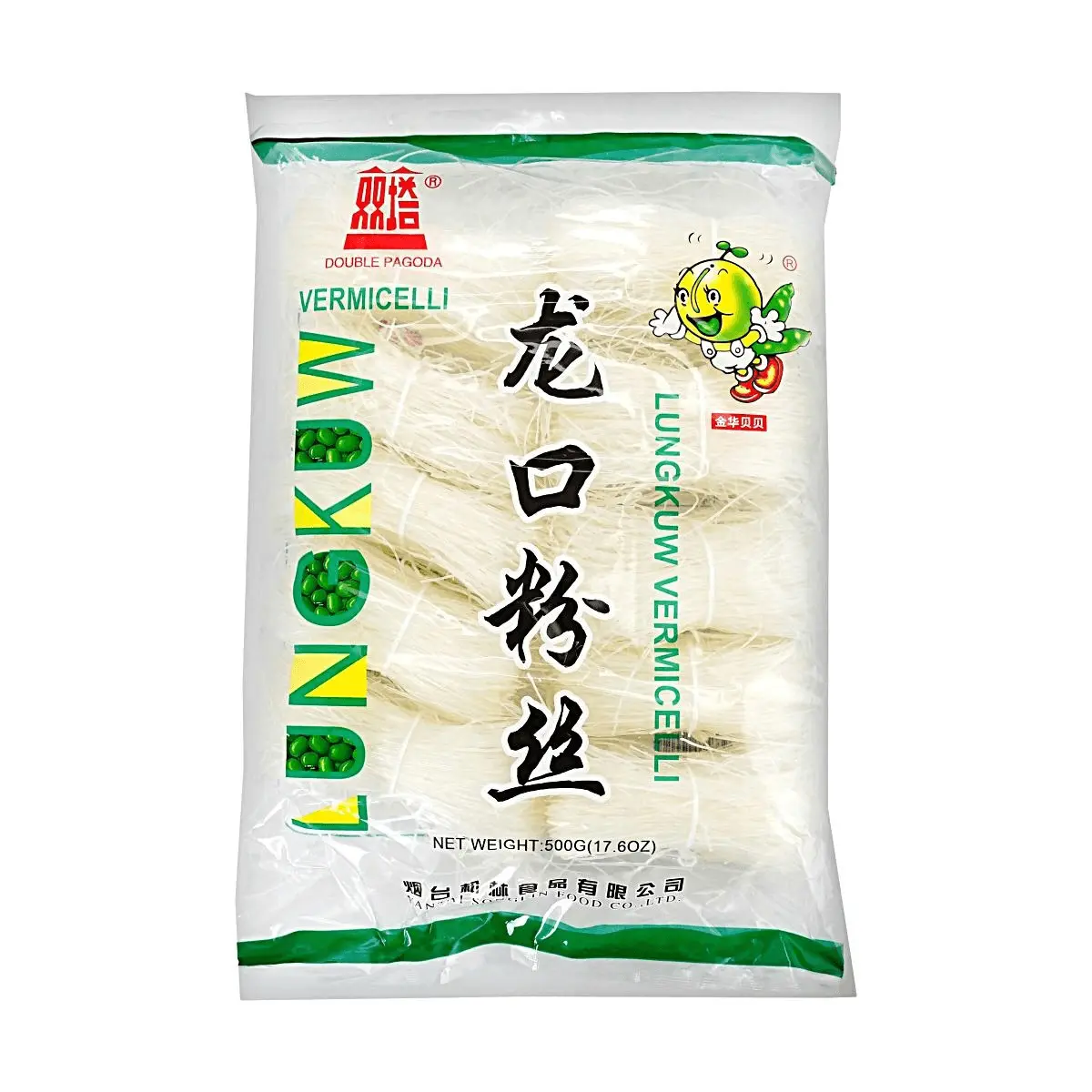 Double Pagoda Longkou Vermicelli Noodles 500g - Authentic Chinese Glass Noodles for Soups, Stir-fries, Hot Pot - Premium Quality Mung Bean Starch