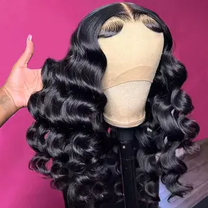 250% Density Loose Deep Wave 13x6 HD Lace Frontal Wig 100% Human Hair Loose Wave Lace Front Human Hair Wigs  Pre plucked Natural Hairline Lace Wigs