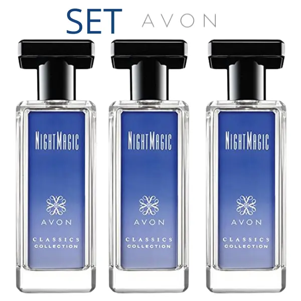 Night Magic Cologne 1.7 fl. oz. SET of 3 Fragrance Gift Bundle,  Cologne Gift Set