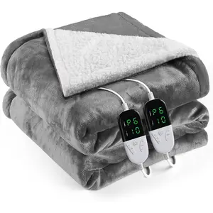 Heated Blanket Electric Queen Size 84"X90",Electric Blanket with 6 Heat Settings & 1-10 Hours Time Settings Auto-Off,Machine Washable Heating Blanket for H
