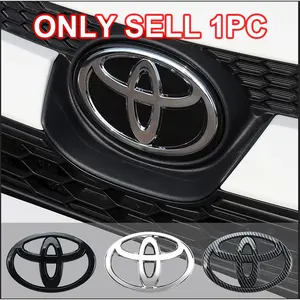 ABS Car Cover Front Grille Badge Rear Trunk Emblem Logo Decal Car Stickers For Toyota Corolla Camry RAV4 Yaris Vios Highlander Alphard Accessories