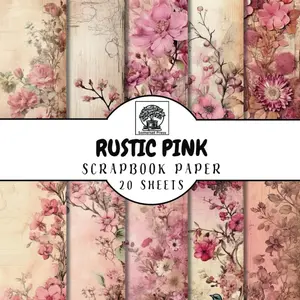 Rustic Pink Scrapbook Paper: 20 Double-Sided Rustic Pink Sheets for Scrapbooking, Junk Journals, Card Making, Decoupage, Origami, Paper Crafts, DIY ... Media (Scrapbook Paper by Somerset Press) Paperback – November 21, 2023
