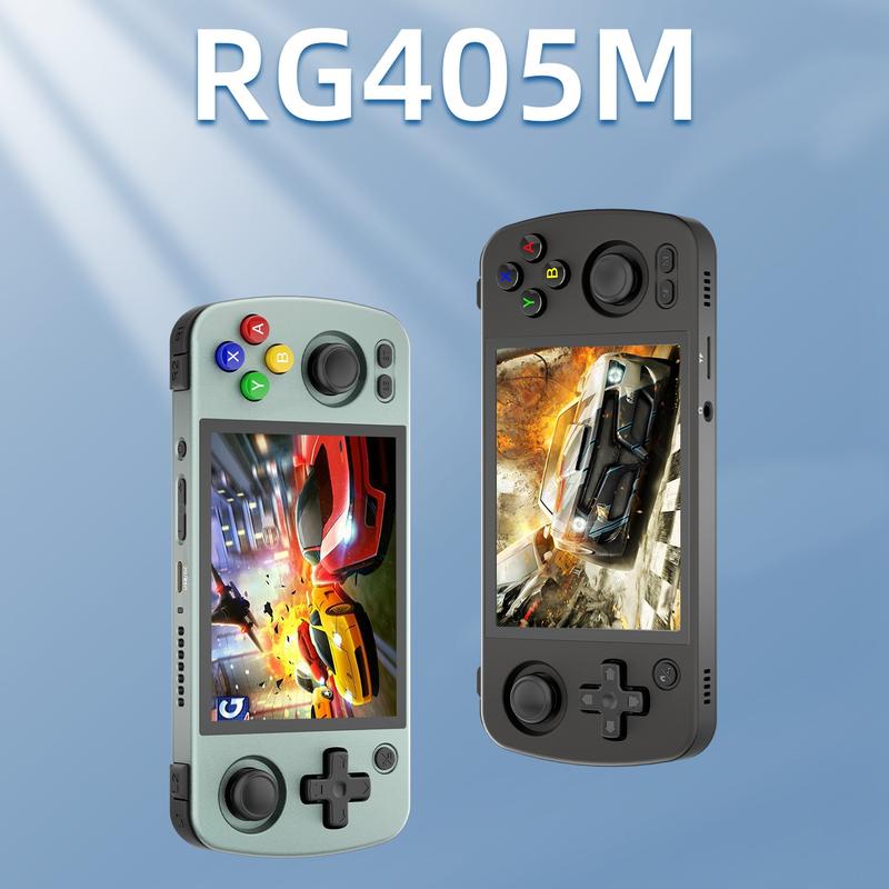 Anbernic RG405M【Buy 1 Get 1 Game Card(128GB)+1 Screen Protector+1 Type-C Cable】Handheld Game Console Aluminum Alloy Android 12 Google Play 4.0 Inch IPS Touch Screen 26 Emulators support OTA wireless upgrade, online matchmaking