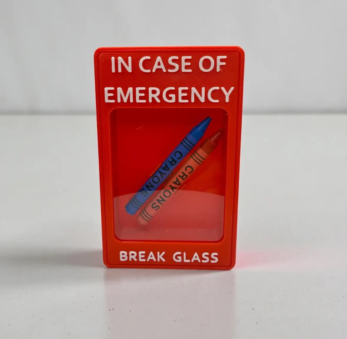 Crayola Military Planning Emergency Break Glass Kit with Red and Blue Crayons in Red Box Colorful Marker Set Office School Supplies