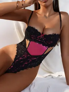 Ladies Lace Trim Bodysuit