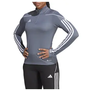 adidas Womens Tiro23 League Mock Neck Quarter Zip Soccer Cleats  - Grey