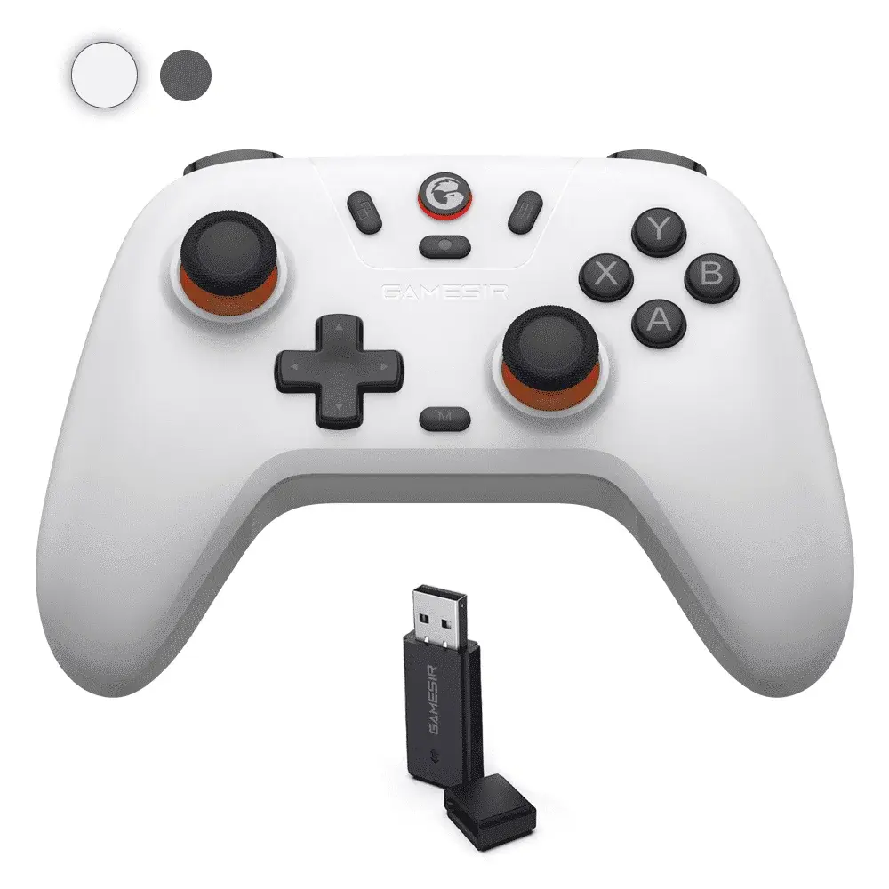 Gamesir Nova Lite 2.4G Wireless Controller for Windows PC, Iphone, Android, Switch & Steam Deck, Bluetooth Controller Gamepad with Hall Effect Trigger,Turbo,Rumble Vibration(White) GameSir