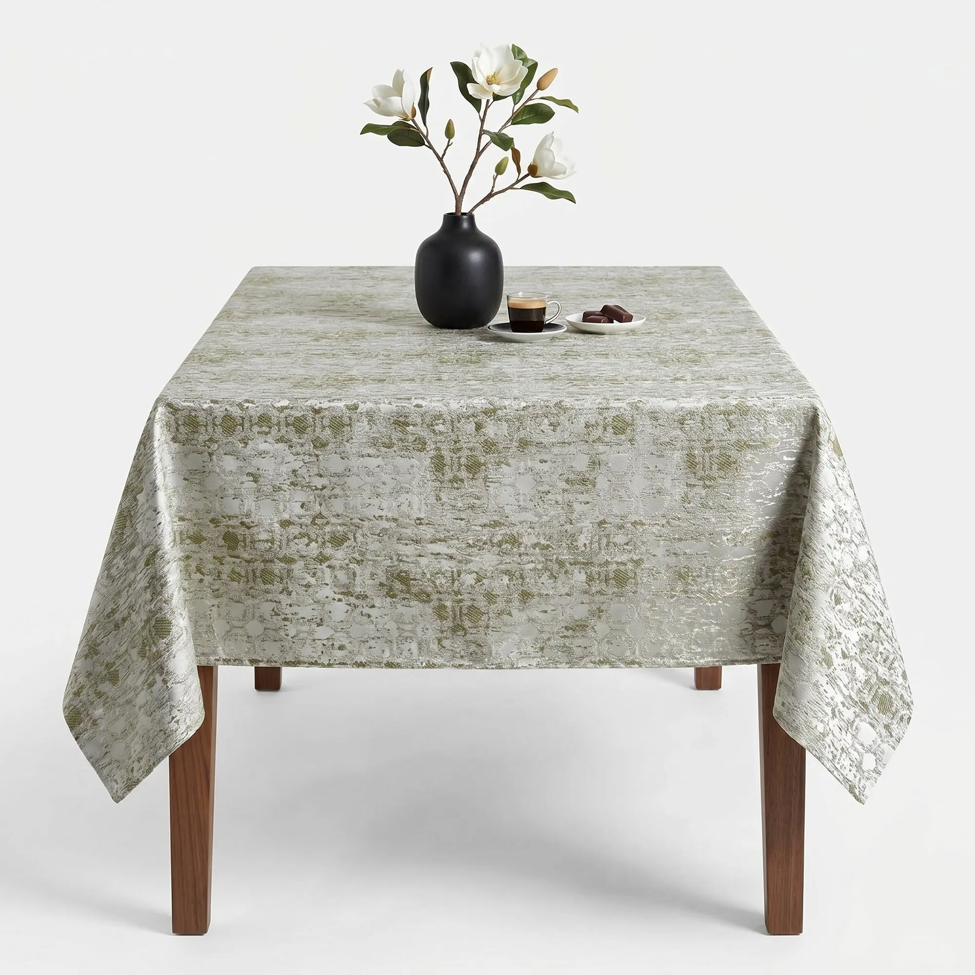 Denver Jacquard Tablecloth  GoldGrey
