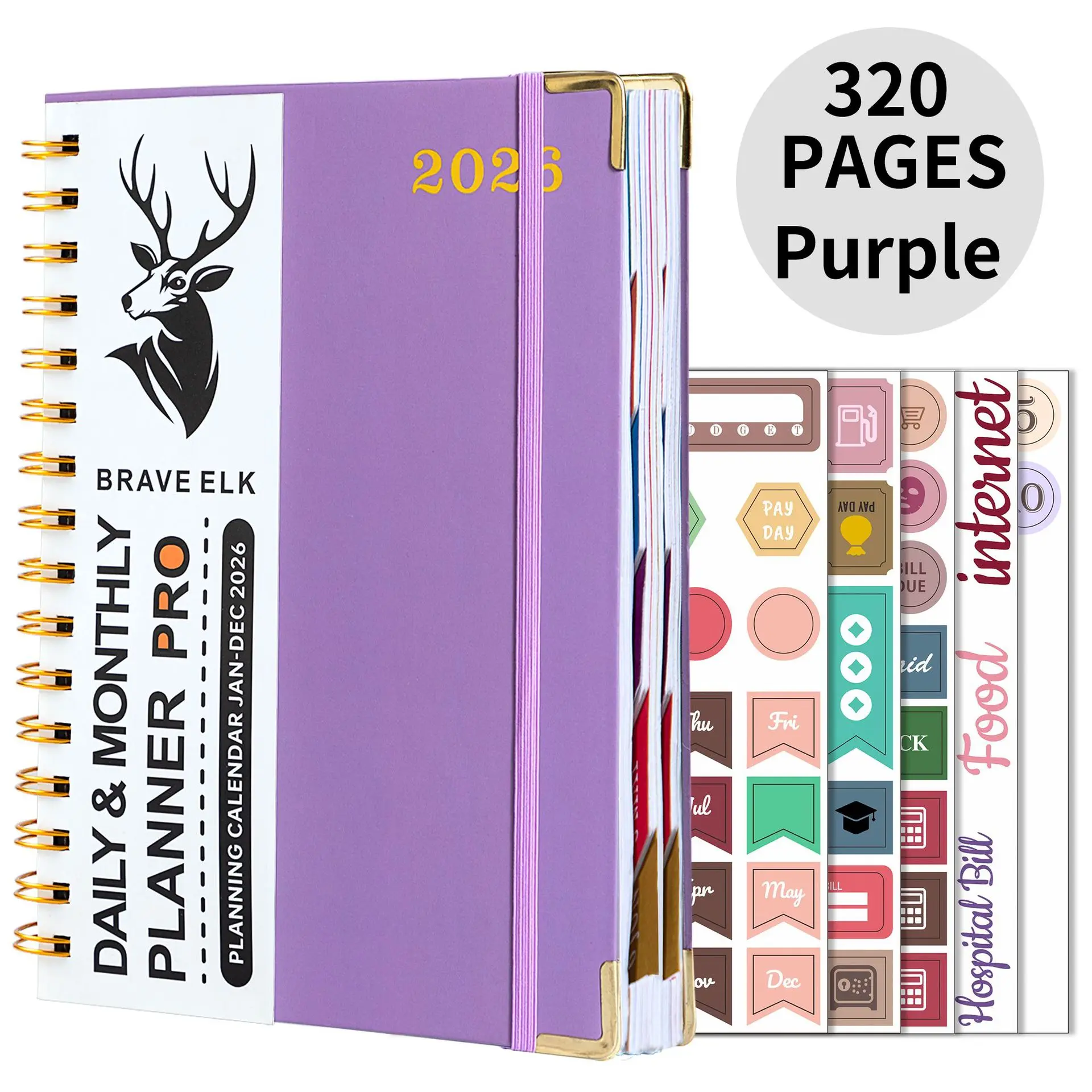 2026 All-In-One Daily Planner Pro | Jan-Dec Full Year Calendar & Plan Tracking Journal