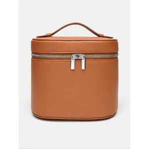 Light luxury large capacity portable handbag, Vanity Purse, multifunctional makeup storage bag, Makeup Storage Organizer, solid color PU makeup bag, suitable for cosmetics storage, travel storage, daily storage, Durable