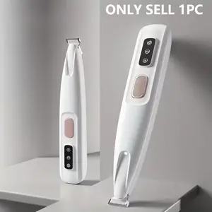 Pet Electric Grooming Clipper with LED Light, Low Noise Rechargeable Mini Trimmer for Paws Ears Butt Face Eyes, Versatile Grooming Tool, Grooming Products for Cats and Dogs