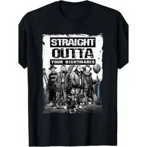 Straight Outta Nightmares Herrenvintage-Horror-Halloween-T-shirt