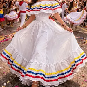 Colombia Folklore Skirt & Blouse Set