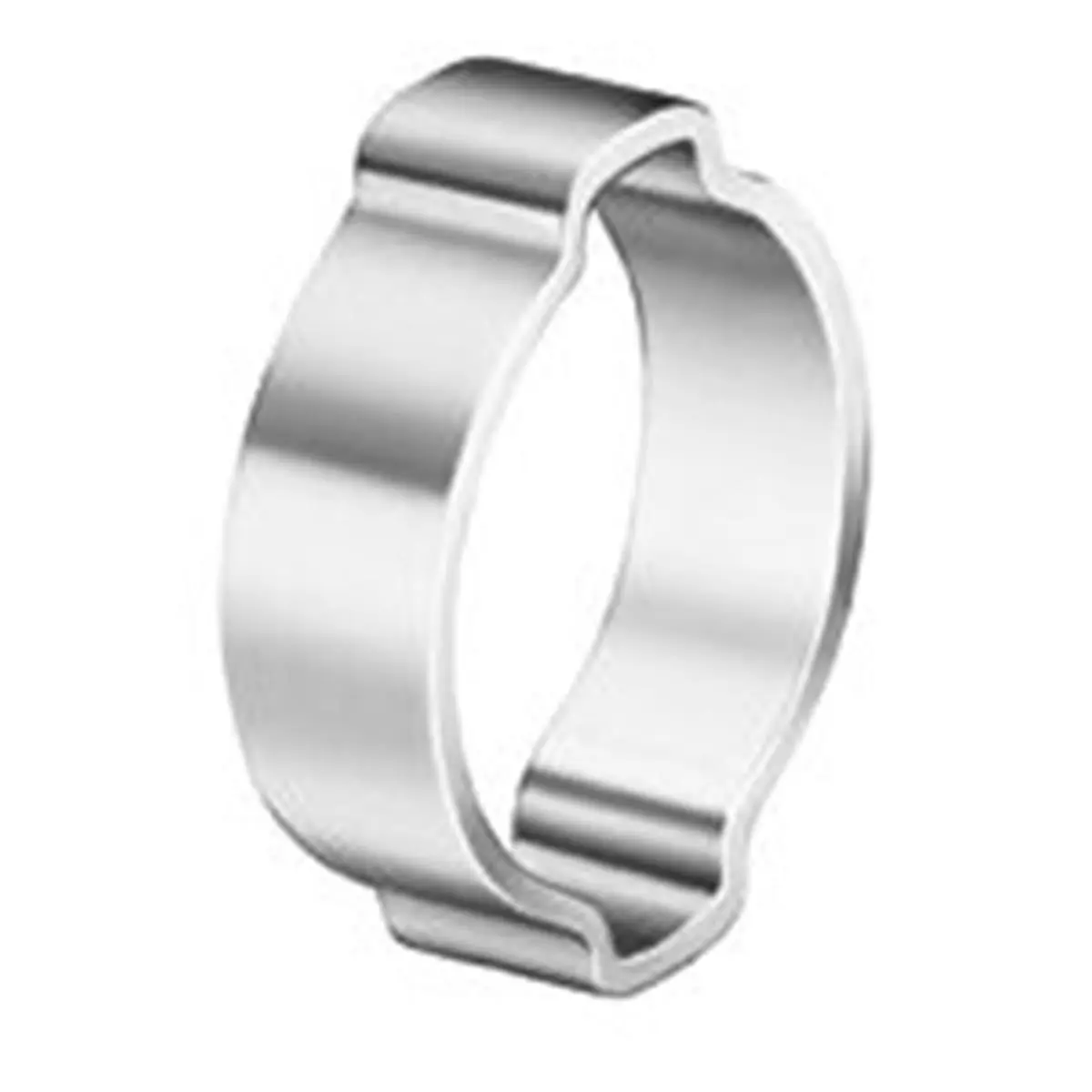 Oetiker 320-10100029 2-Ear Shape Steel Crimp Clamp, 1" Clamp ID, Deburred Edges, Zinc-Plated Finish, For Air & Fluid Lines, Clamp Id 1"
