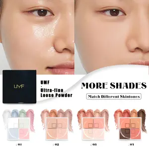 Flawless Setting Powder Comes with Lipstick, Four Color Setting Powder Blur, Smooth, Matte, Four Color Powder, Waterproof, Long lasting Oil Control, Long lasting Makeup Effect, Affordable Price, Authentic