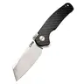 CJRB Crag Recoil-Lock Tactical Cleaver Knife - Foldable 3.98oz EDC Pocket Knife with Stonewash AR-RPM9 Steel Blade, Carbon Fibre Grip, Ambidextrous Thumb Open, for Men's Hiking Camping, Father's Day Gifts Adults, Survival Gear