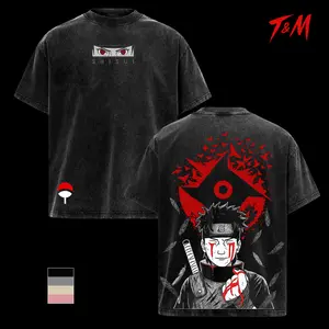 Shisui Uchiha - Naruto Oversize Washed T-shirt, Unisex streetwear shirt, Anime Graphic Tee, Urban Outfit for Summer Fashion