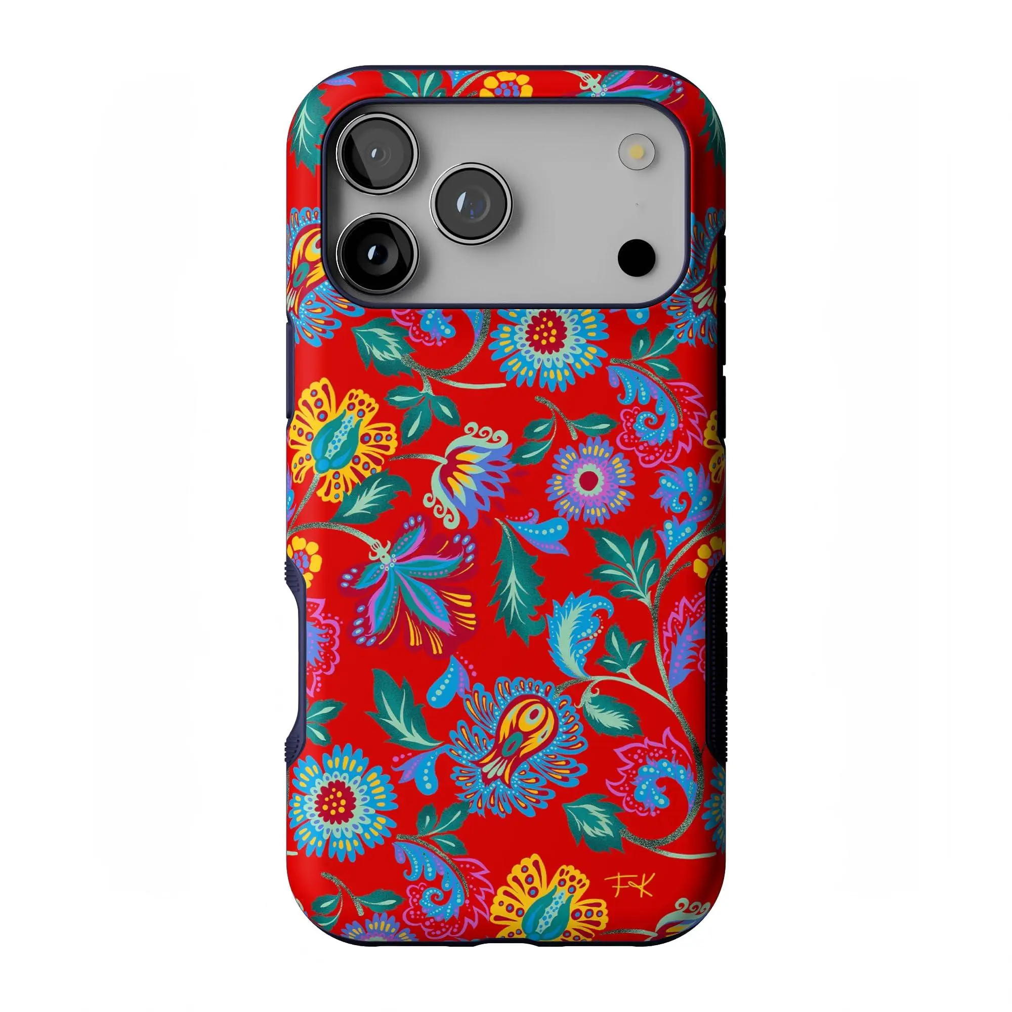 Casely iPhone 17 Pro Max Case | Painted Flowers | Frida Kahlo Floral | Bold Protective Design | Compatible with MagSafe