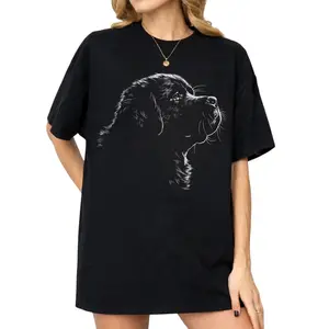 Comfort Colors Newfoundland Dog Shirt, Realistic Newfoundland Graphic Tee, Newfie Dog Portrait Shirt, Gift for Newfoundland Lovers