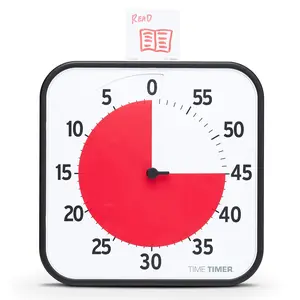 12 inch Visual Timer 60 Minute Kids Desk Countdown Clock with Dry Erase Activity Card, Also Magnetic for Classroom, Homeschooling Study Tool, Task Reminder, Home and Kitchen Timer