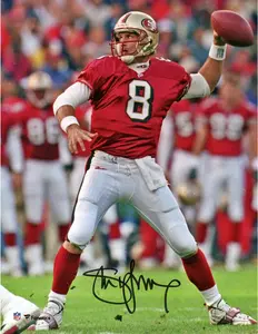Steve Young San Francisco 49ers Autographed 8" x 10" Throwing Photograph - Fanatics Authentic Certified