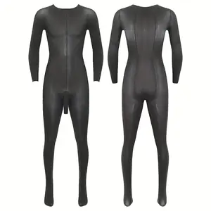 [Ultra Stretch Bodysuit] 2pcs Ultra Stretch Plus Size 30D Soft Comfortable Bodysuit - Sexy DIY Lingerie Clothing, Halloween Christmas Role Play Bodysuit