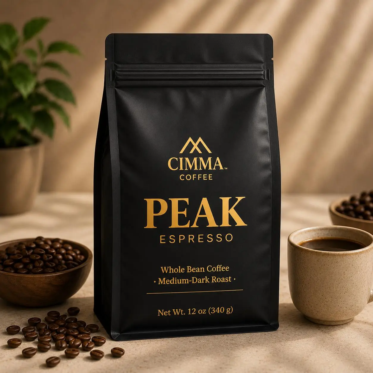 Peak Espresso — 12 oz Whole Bean Coffee