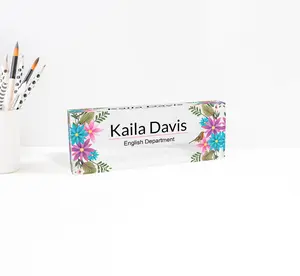Name Plate for Desk | Office Desk Accessories | Personalized Desk Name Plate | Acrylic Sign