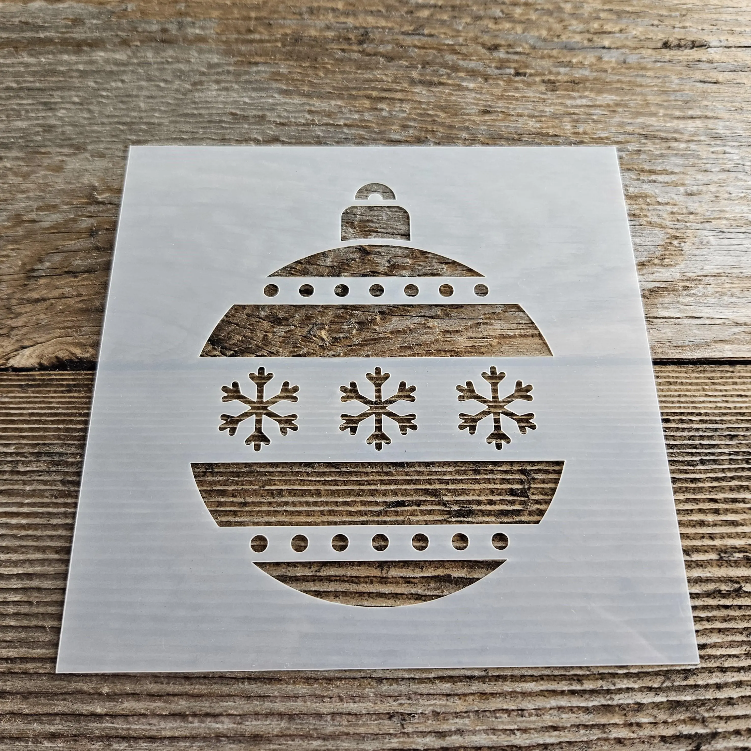 Snowflake Christmas Ornament Stencil Reusable Cookie Decorating Craft Painting Christmas Windows Signs Mylar 5.5"