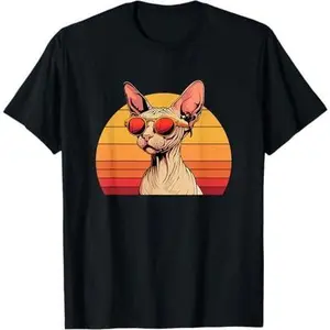 Sphynx illustration, funny sphynx cat T-Shirt