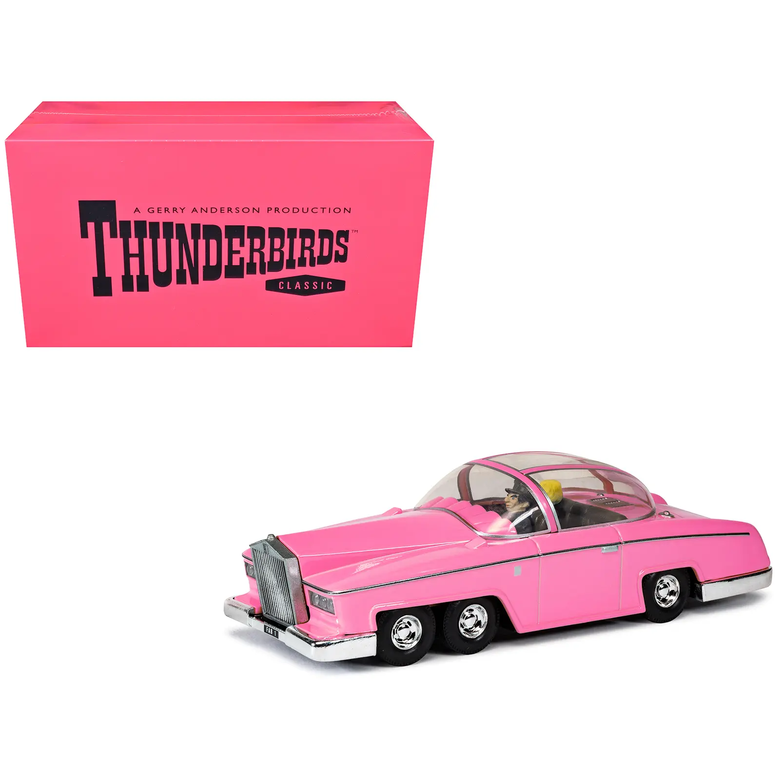 Rolls Royce FAB 1 Pink with Figures "Thunderbirds" (1965-1966) TV Series "F.A.B. Collection" Diecast Model by Corgi