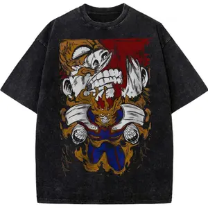 Endeavor Shirt, Enji Todoroki Shirt, MHA Shirt, Retro Endeavor Anime Shirt featuring Hellflame Quirk Graphic T-Shirt 90s Bootleg Style Pro Hero Apparel Urban Streetwear Mineral Wash Unisex Cotton Crewneck Shirt Menswear Womenswear