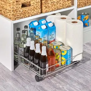 Expandable Rolling Metal Basket