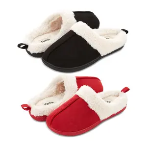 Floopi Women's Faux Suede Clog Slippers - 2 Pack