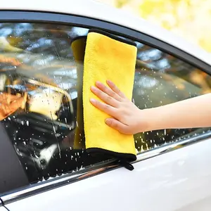 5 Pack Dual-Sided Coral Fleece Microfiber Cleaning Cloths, High Absorbent Reusable Towels For Cars, Car Cleaning Supplies, Square Design, Home Kitchen Car Bathroom Use, Car Cleaning Tool