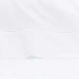 Bright White 400 Thread Count Percale Cotton Flat Sheet